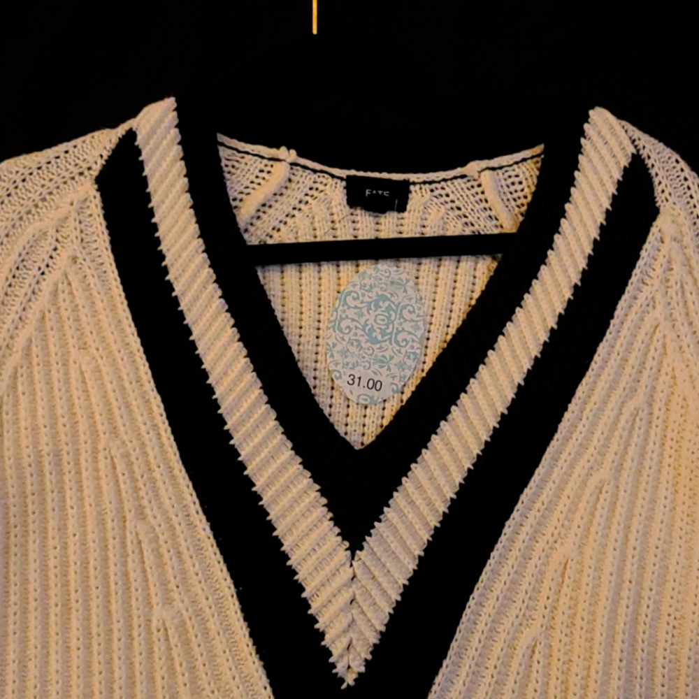 White and black Sweater